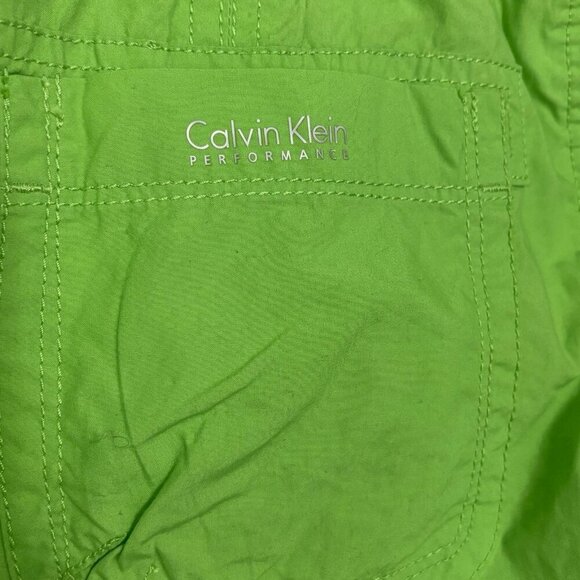 NWT Calvin Klein Performance Maternity Convertible Cargo Pants Neon Green Large - Picture 6 of 7